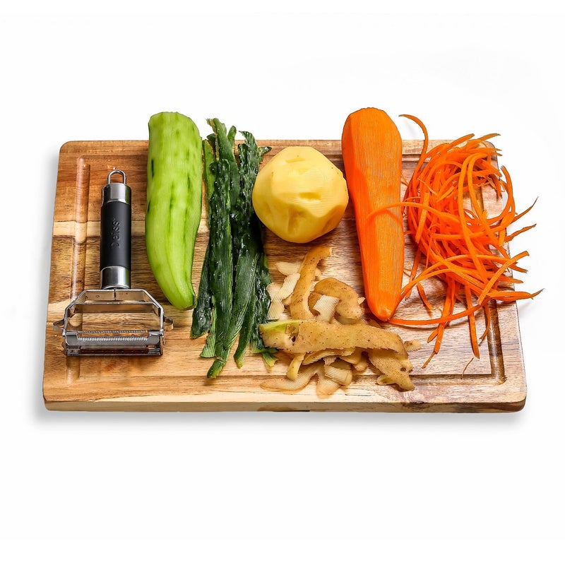 Deiss PRO Dual Julienne Peeler & Vegetable Peeler - Non-slip Handle - Apple Peeler & Potato Peeler, Orange Peeler, Zoodles Maker - Y Peeler, Veggie Peeler for Making Delicious Veggie Noodles - Image 5
